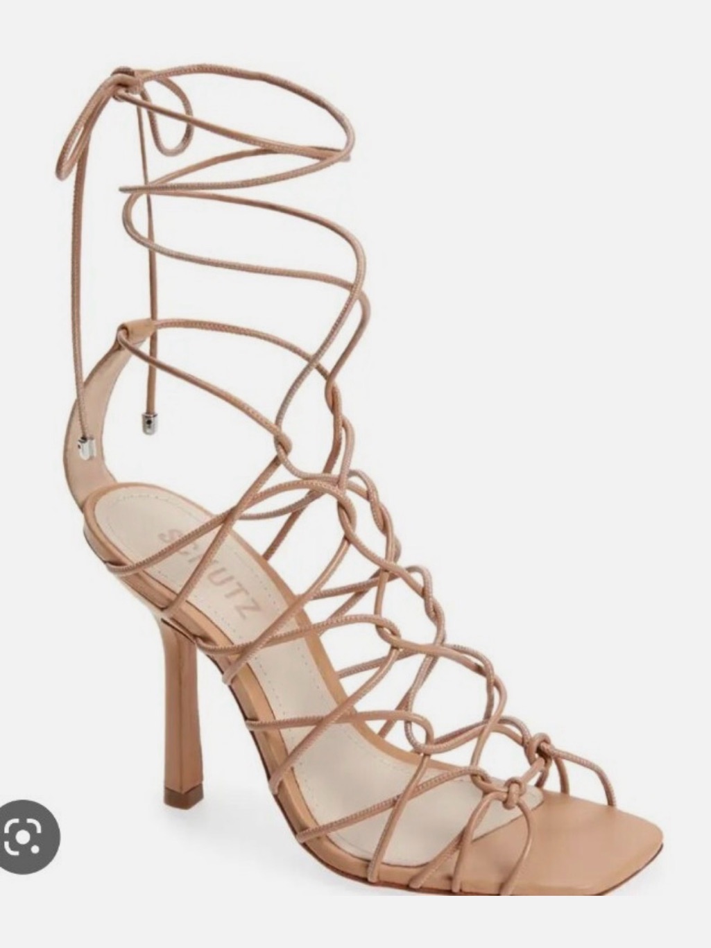 Schutz Lace-Up Stiletto Sandal
